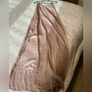 Sheer Iridescent Maxi Dress - Taupe